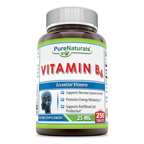 Pure Naturals Vitamin B6 25 Mg 250 Tablets