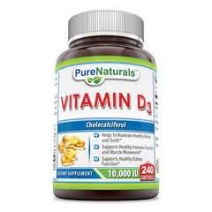 Pure Naturals Vitamin D3 10000 IU 240 Softgels