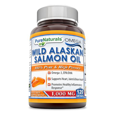Pure Naturals Wild Alaskan Salmon Oil 1000 Mg 120 Softgels