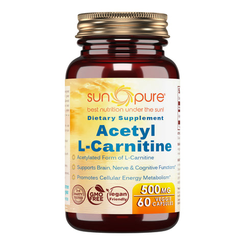Sun Pure Acetyl L Carnitine 500 Mg 60 Veggie Capsules