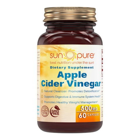 Sun Pure Apple Cider Vinegar 500 Mg 60 Capsules