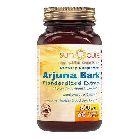 Sun Pure Arjuna Bark Extract 500 Mg 60 Veggie Capsules