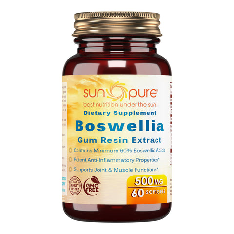 Sun Pure Boswellia Gum Resin Extract 500 Mg 60 Softgels