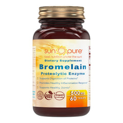 Sun Pure Bromelain Proteolytic Enzyme 500 Mg 60 Tablets
