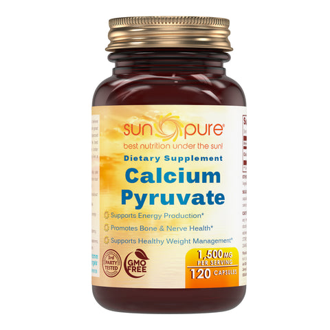 Sun Pure Calcium Pyruvate 1500 Mg 120 Capsules