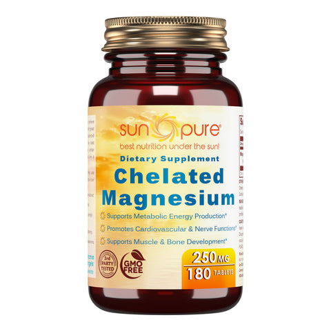 Sun Pure Chelated Magnesium 250 Mg 180 Tablets