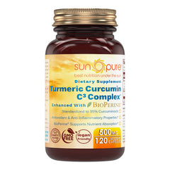 Sun Pure Turmeric Curcumin C3 Complex 500 Mg 120 Veggie Capsules
