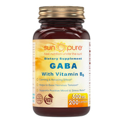 Sun Pure Gaba With Vitamin B6 500 Mg 200 Capsules