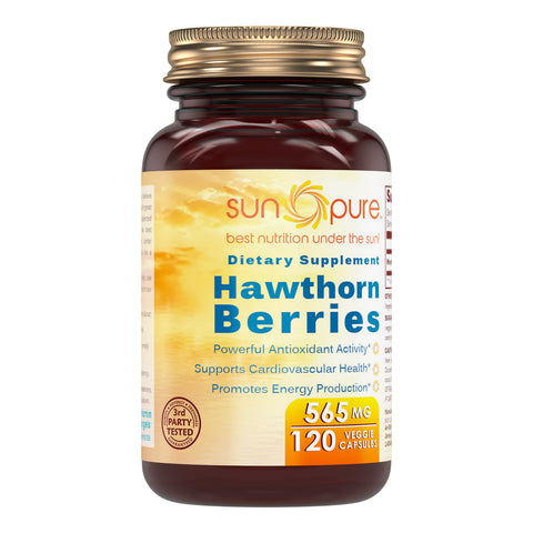 Sun Pure Hawthorn Berries 565 Mg 120 Veggie Capsules