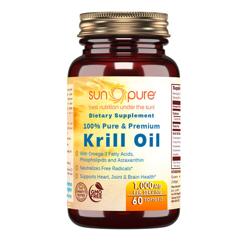 Sun Pure Premium Quality Krill Oil 1000 Mg 60 Softgels