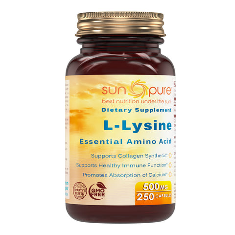 Sun Pure L-Lysine 500 Mg 250 Capsules
