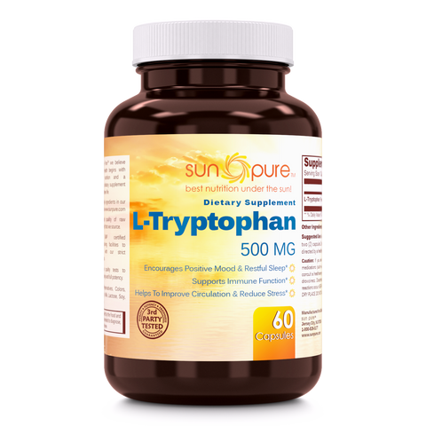 Sun Pure L Tryptophan 500 Mg 60 Capsules