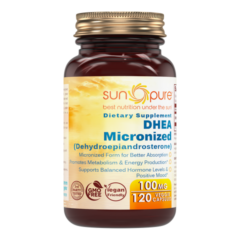Sun Pure DHEA Micronized 100 Mg 120 Tablets