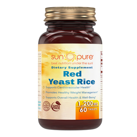 Sun Pure Premium Quality Red Yeast Rice 1200 Mg 60 Tablets