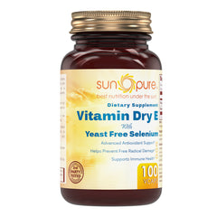 Sun Pure Vitamin Dry E With Yeast Free Selenium 100 Veggie Capsules