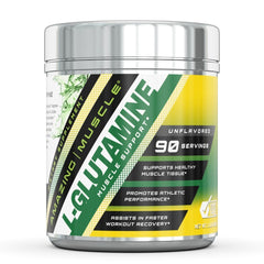 Amazing Muscle L Glutamine Powder Supplement Unflavored 90 Servings 1 Lb jar