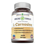 Amazing Formulas L-Carnosine Dietary Supplement - 500mg, 100 Vegetarian Capsules