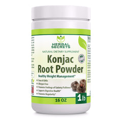 Herbal Secrets Konjac Root Powder 16 Oz - herbalsecrets