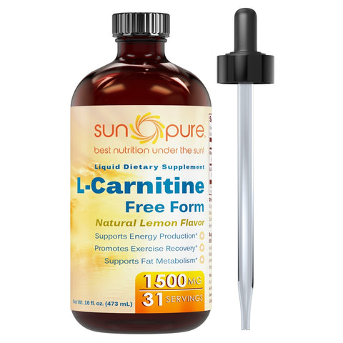 Sun Pure L Carnitine 1500 Mg Liquid Lemon 16 Oz